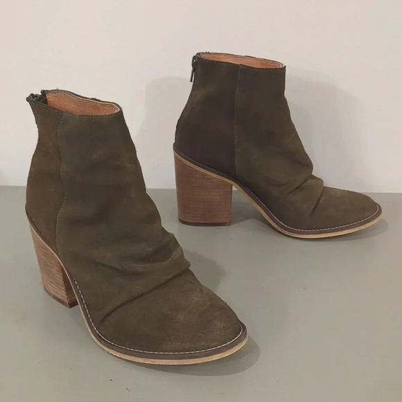 Rebels Ankle Boots Suede‎ Olive Green size 37 - Picture 1 of 12
